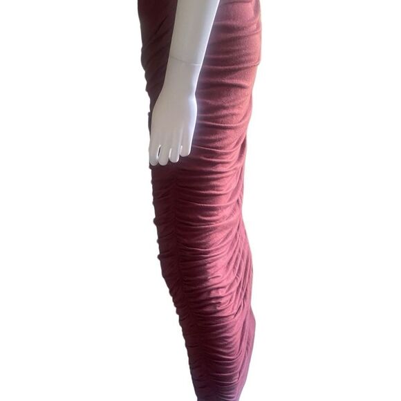 Fashion Nova Mauve Sleeveless Ruched Maxi Dress. Size Large. - Picture 4 of 9